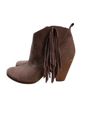 Steve Madden Boho Fringe Suede Western Ankle Booties